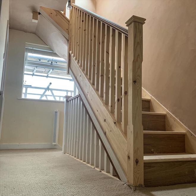 new stairway constructed in Fleet to provide access to new loft conversion